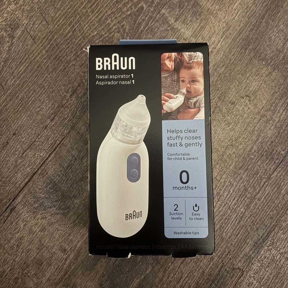 Braun Electric Nasal Aspirator Mucus Remover Blocked Nose Relief for Infants NEW